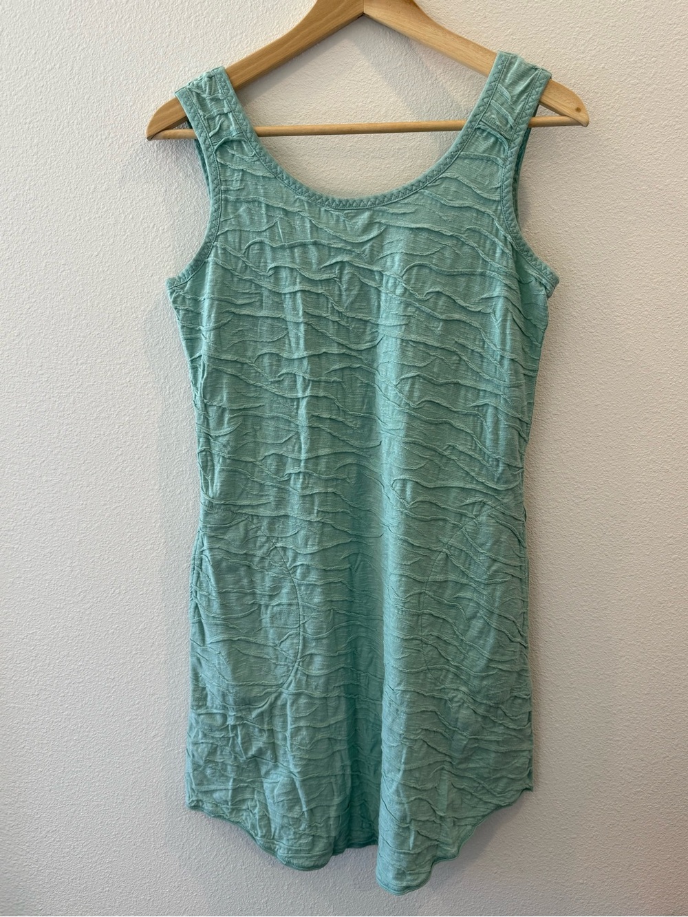 Toad&Co Samba Tide Tank Dress Aquifer Green Organic Cotton Tencel Pockets Small
